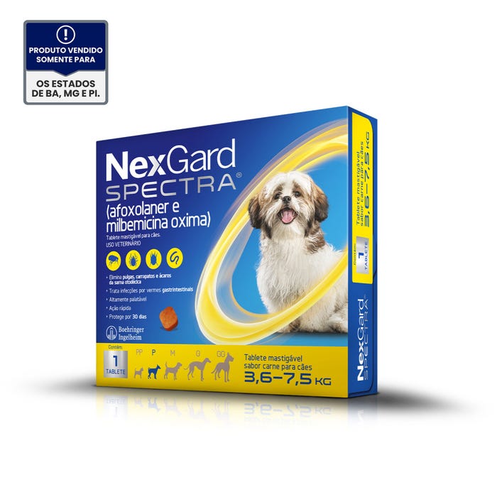 Nexgard Spectra P Para Cães de 3,6 a 7,5 Kg