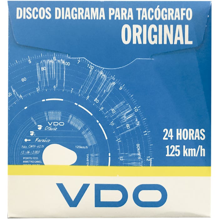 Disco Tacógrafo Diário 125Km Vdo