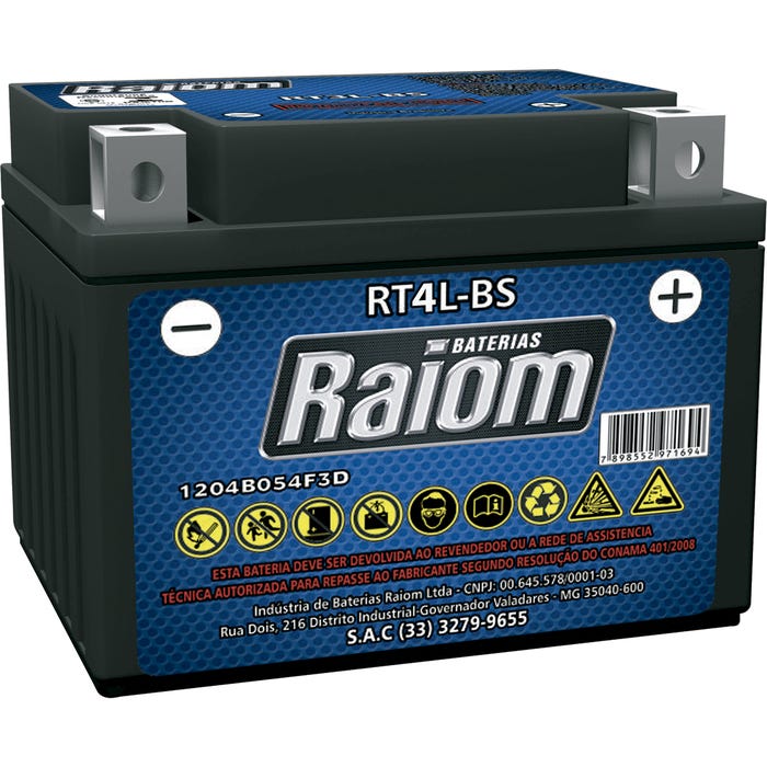 Bateria Moto 04A RT4L-BS HT Raiom