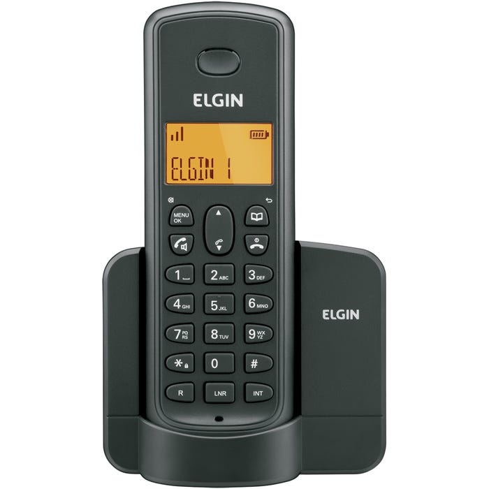 Telefone Digital sem Fio Elgin TSF 8001 Viva Voz Preto