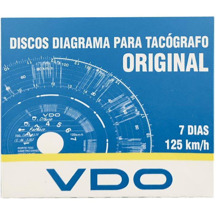 Disco Tacógrafo Semanal 125Km Vdo
