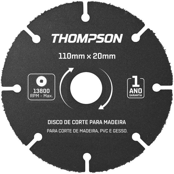 Disco de Corte para Madeira 110mm Thompson
