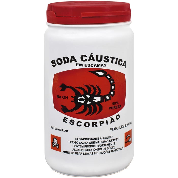 Soda Cáustica Escama 1kg Escorpião