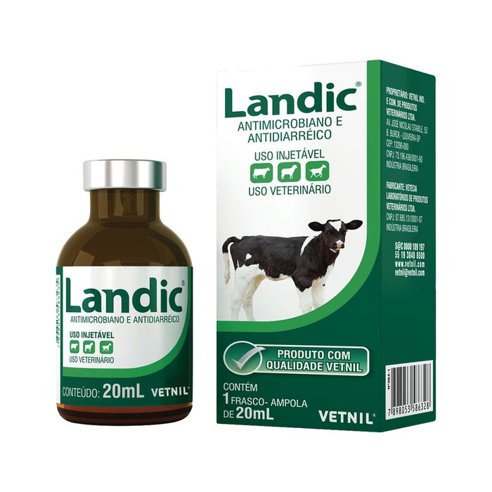 Landic Antidiarreico Injetável 20ml Vetnil