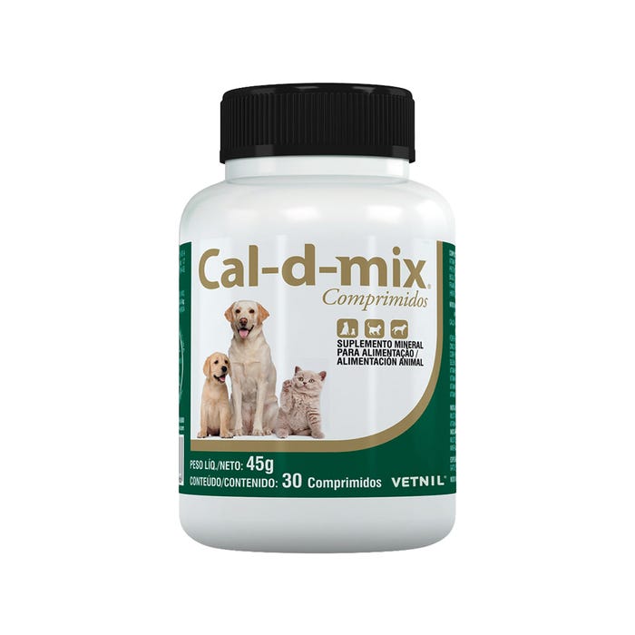 Cal-d-mix Vetnil Suplemento com 30 comprimidos