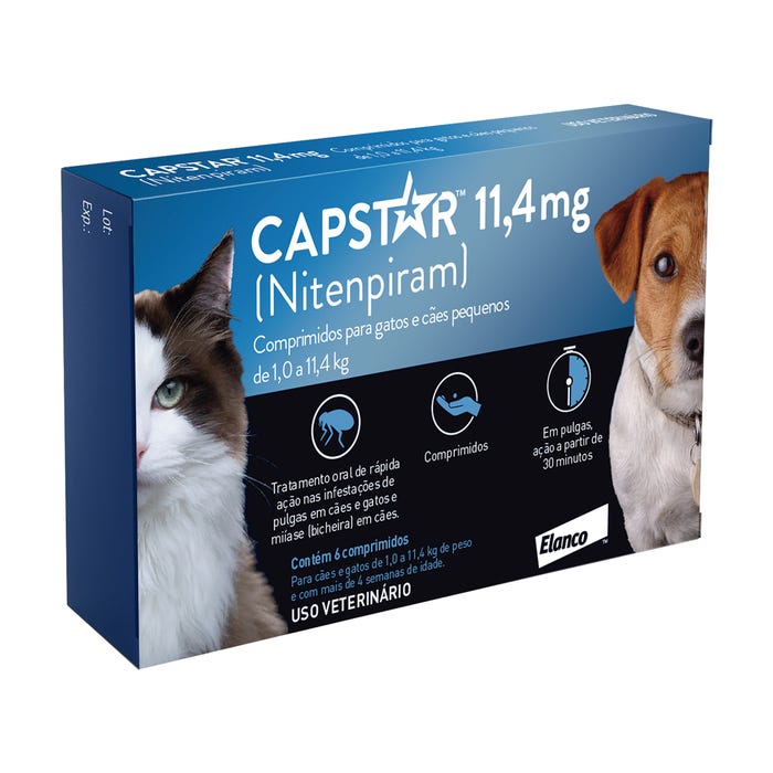 Capstar 11,4mg 01 A 11,4kg Comprimidos Elanco Pet