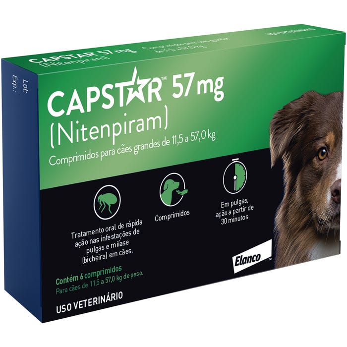 Capstar 57mg 11,5 A 57kg Comprimidos Elanco Pet