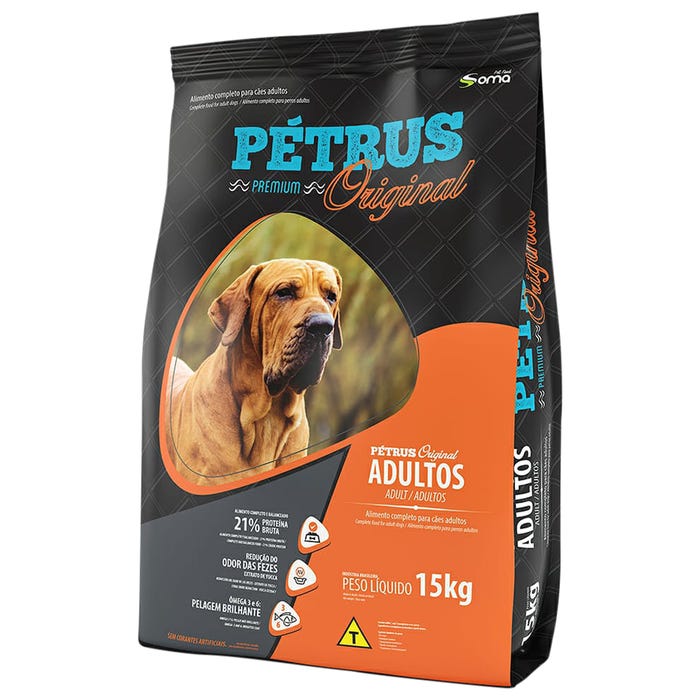 Ração Cães Adultos Carne 15KG Premium Pétrus