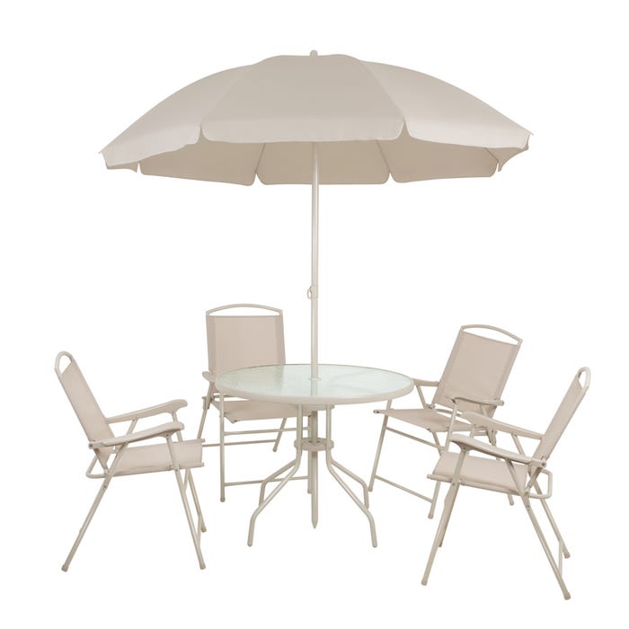 Conjunto mesa/cadeira com Guarda-Sol Malibu Mor #V