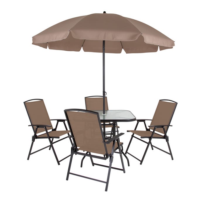 Conjunto mesa/cadeira com Guarda-Sol Acapulco Mor #V