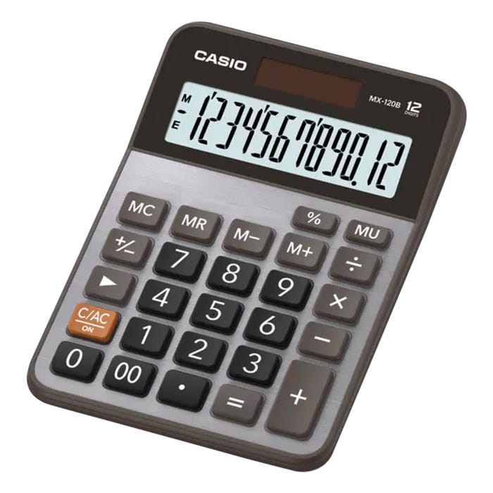 Calculadora Eletrônica de Balcão 12 Dígitos120B Prata Casio