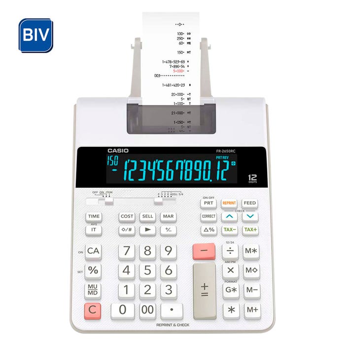 Calculadora Eletrônica com Bobina 2650RC Branca Casio