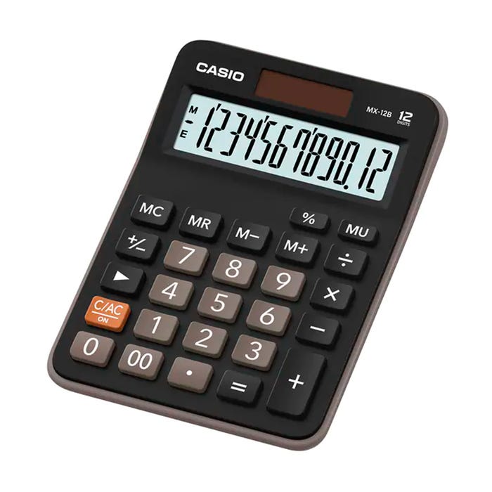 Calculadora Eletrônica de Balcão 12 Dígitos 12B Preta Casio