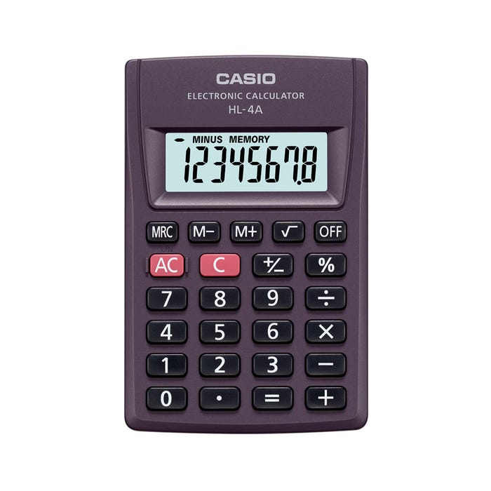Calculadora Eletrônica de Bolso 8 Dígitos 4A Preta Casio