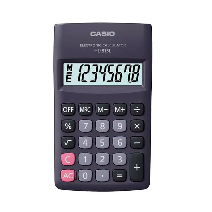 Calculadora Eletrônica de Bolso 8 Dígitos 815L Preta Casio