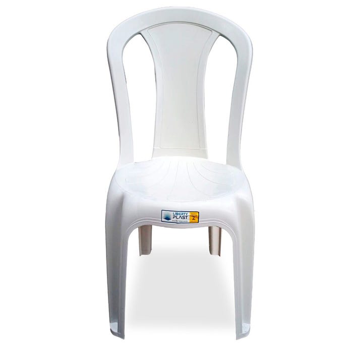Cadeira Plástica S/Braço Bistrô Serrambi Branca Liberty