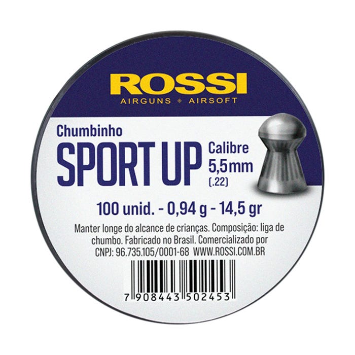 Chumbinho para Espingarda 5.5mm Sport UP Rossi