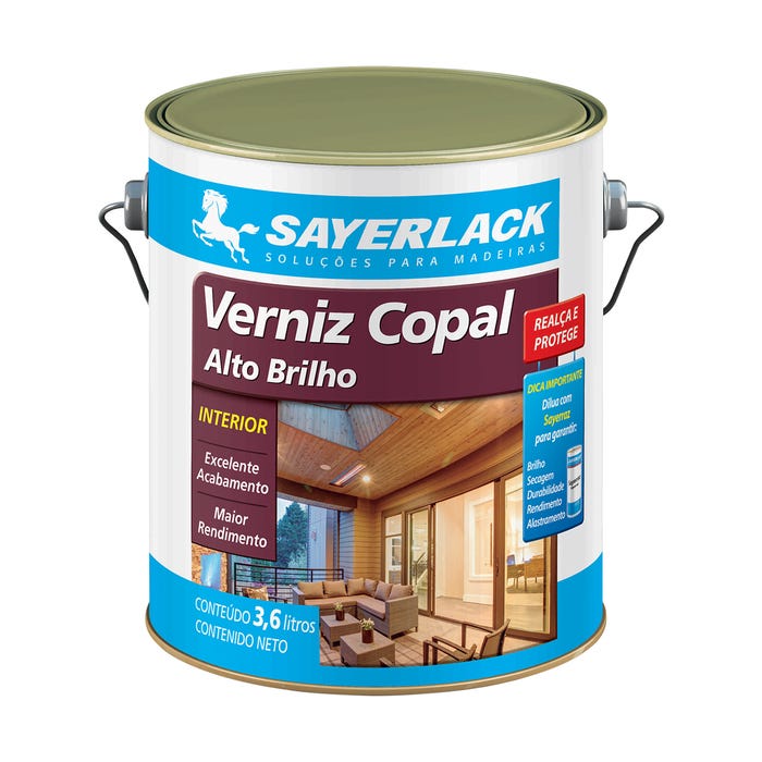 Verniz Copal Brilhante 3.6L Incolor Sayerlack #V