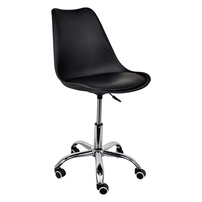 Cadeira Secretária S/Braço Eames C50 Preta Best