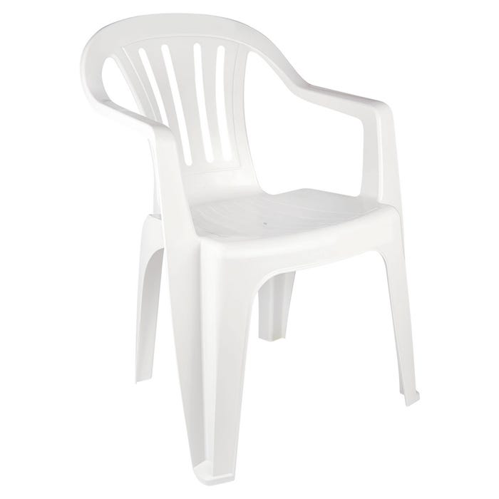 Cadeira Plástica C/Braço Branca Mor