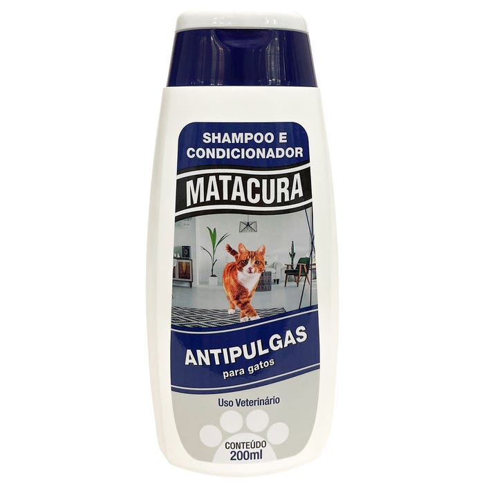 Shampoo e Condicionador Antipulgas para Gatos - Matacura 200ml