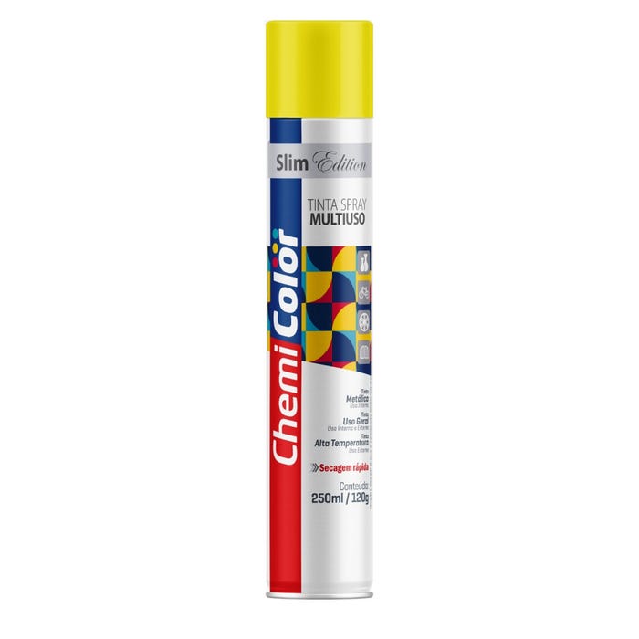 Tinta Spray Chemicolor Luminosa Amarela 250ml