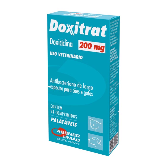 Doxitrat 200mg C/24 Comprimidos Agener União Pet