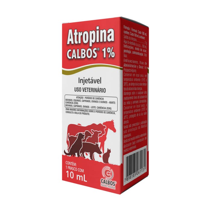 Atropina 1% Injetável 10ml Calbos