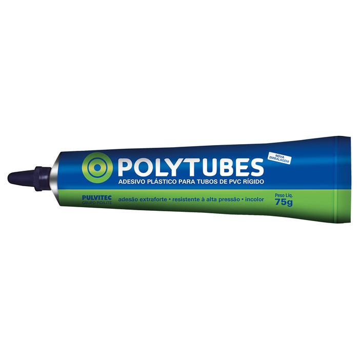 Cola Adesivo Plástico para PVC Polytubes Bisnaga 75G