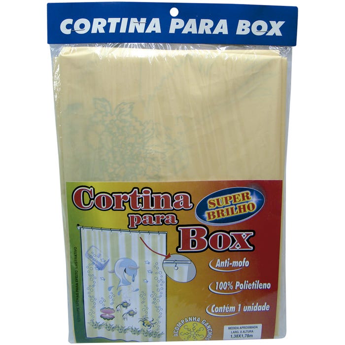Cortina Box PE Estampada 138x178 Plastnova