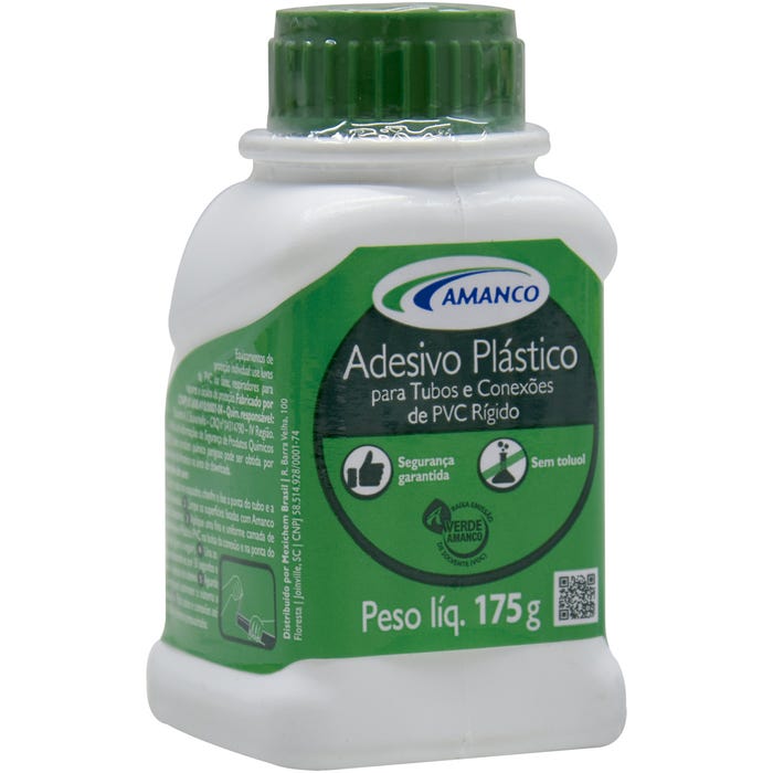 Cola Adesivo Plástico para PVC Amanco com Pincel 175G