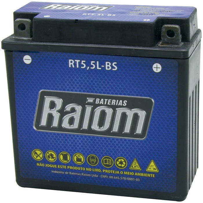 Bateria de Moto 5,5 Amperes Rt5,5L-Bs Raiom