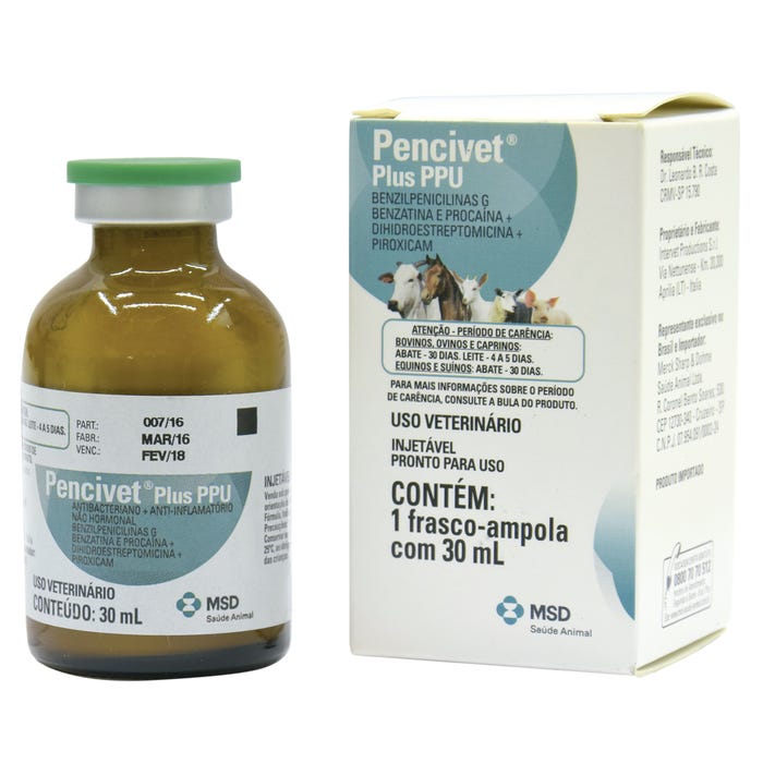 Pencivet Plus Ppu 30ml Injetável Msd