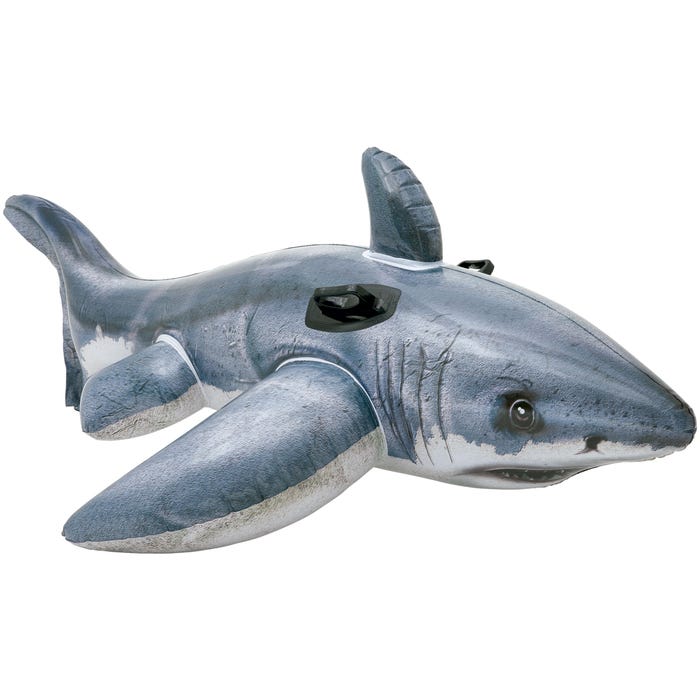 Bote Inflável Infantil Tubarão Branco Intex 173X107cm