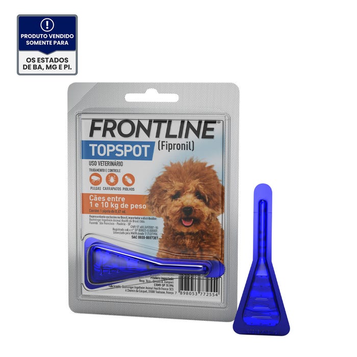 Frontline Topspot para Cães de Até 10kg #N