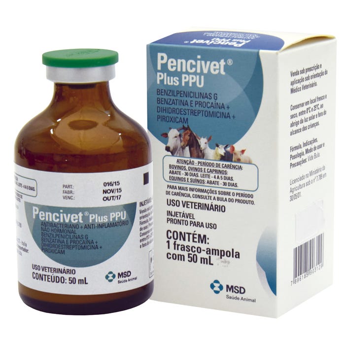 Pencivet Plus Ppu 50ml Injetável Msd
