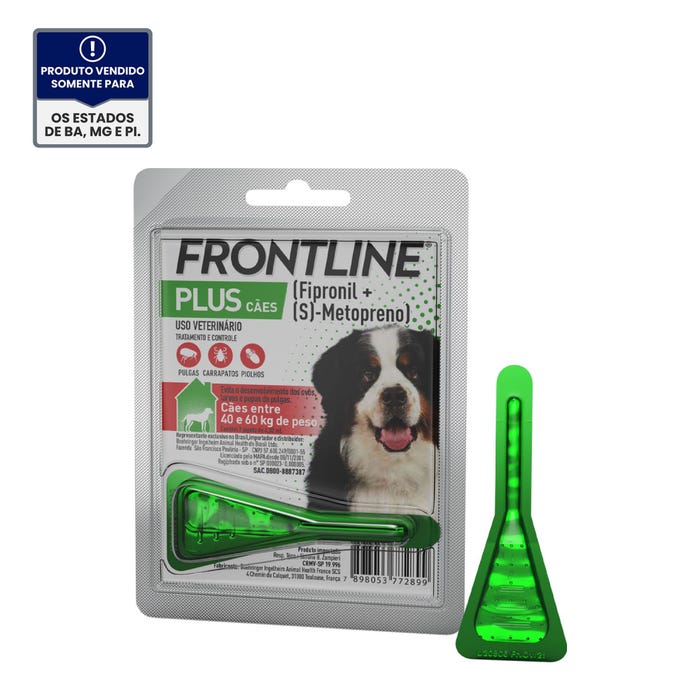 Frontline Plus GG Cães de 40 a 60 Kg