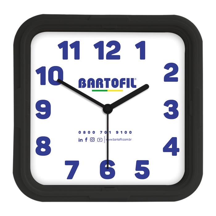 Relógio de Parede Quadrado Ambiente Bartofil